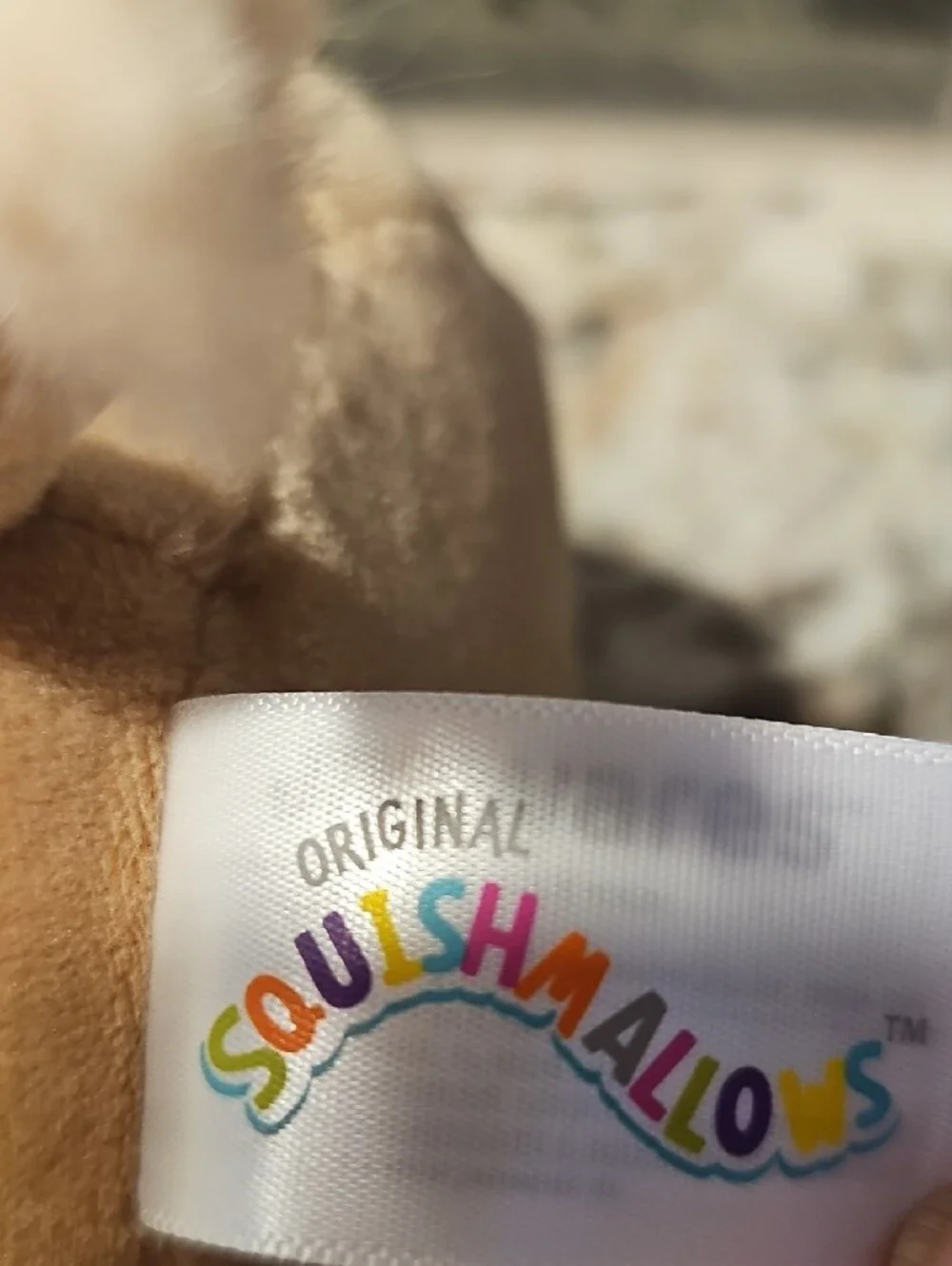 Squishmallows Tan & Cream Cow Plush with Pastel Polka Belly